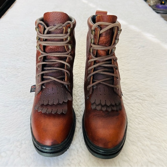 Justin L0995 Cowhide Copper Grizzly Brown Leather Women’s Chukka/Ankle Boots 6 B - Picture 10 of 16